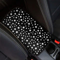 Black And White Star Pattern Print Car Center Console Cover