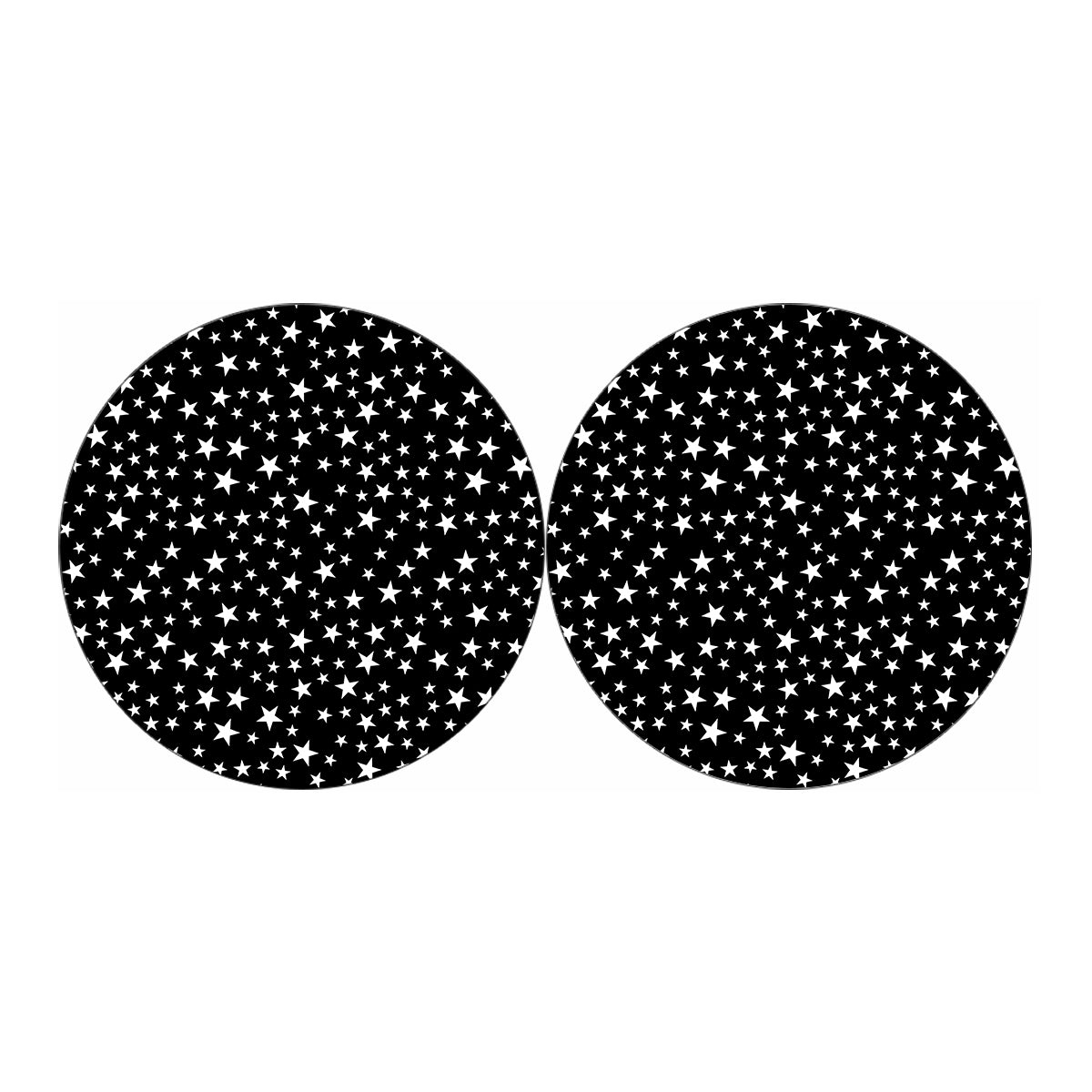 Black And White Star Pattern Print Car Coasters