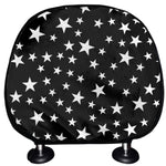 Black And White Star Pattern Print Car Headrest Covers