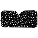 Black And White Star Pattern Print Car Sun Shade