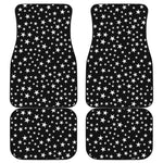 Black And White Star Pattern Print Front and Back Car Floor Mats