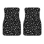 Black And White Star Pattern Print Front Car Floor Mats