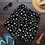 Black And White Star Pattern Print Men's Shorts