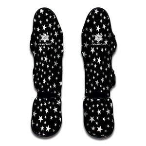 Black And White Star Pattern Print Muay Thai Shin Guard