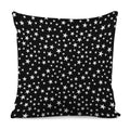 Black And White Star Pattern Print Pillow Cover