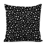 Black And White Star Pattern Print Pillow Cover