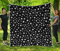 Black And White Star Pattern Print Quilt