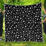 Black And White Star Pattern Print Quilt