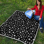 Black And White Star Pattern Print Quilt