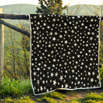 Black And White Star Pattern Print Quilt