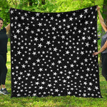 Black And White Star Pattern Print Quilt