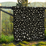 Black And White Star Pattern Print Quilt
