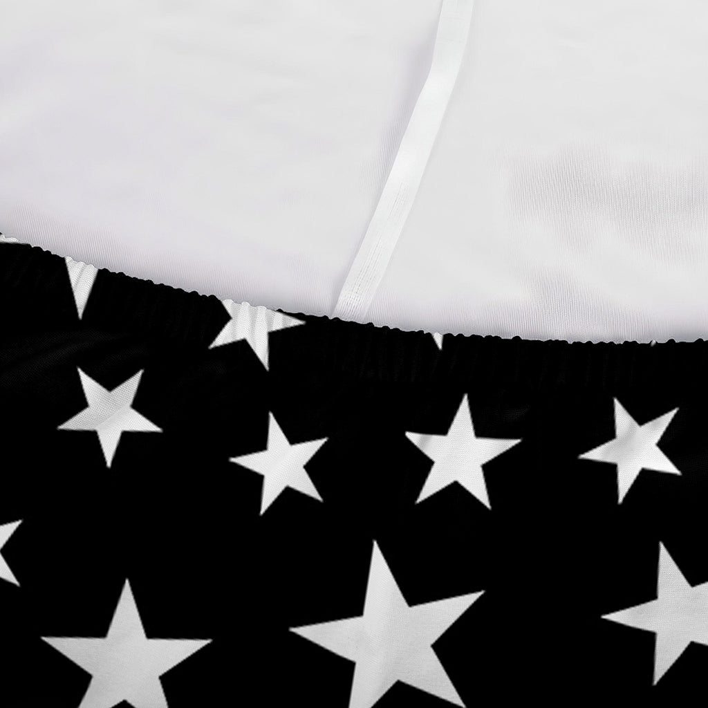 Black And White Star Pattern Print Sofa Cover