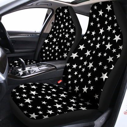 Black And White Star Pattern Print Universal Fit Car Seat Covers
