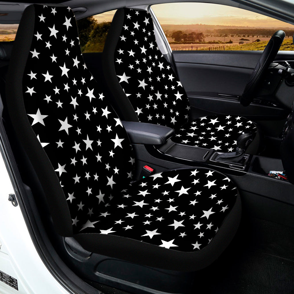 Black And White Star Pattern Print Universal Fit Car Seat Covers