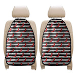 Black And White Striped Chili Print Car Seat Organizers