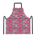 Black And White Striped Heart Print Apron