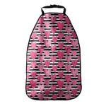 Black And White Striped Heart Print Car Seat Organizers