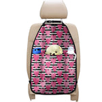 Black And White Striped Heart Print Car Seat Organizers
