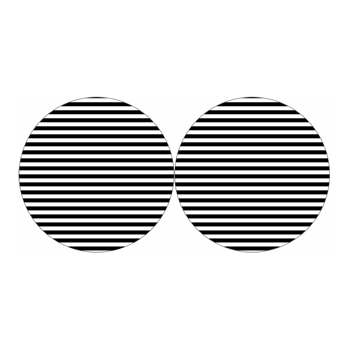 Black And White Striped Pattern Print Car Coasters