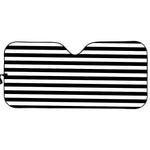 Black And White Striped Pattern Print Car Sun Shade