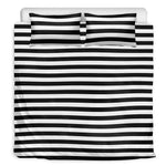 Black And White Striped Pattern Print Duvet Cover Bedding Set