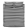 Black And White Striped Pattern Print Duvet Cover Bedding Set