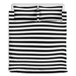 Black And White Striped Pattern Print Duvet Cover Bedding Set