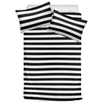 Black And White Striped Pattern Print Duvet Cover Bedding Set