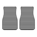 Black And White Striped Pattern Print Front Car Floor Mats