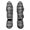 Black And White Striped Pattern Print Muay Thai Shin Guard