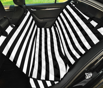 Black And White Striped Pattern Print Pet Car Back Seat Cover