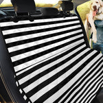 Black And White Striped Pattern Print Pet Car Back Seat Cover