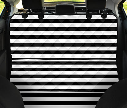 Black And White Striped Pattern Print Pet Car Back Seat Cover