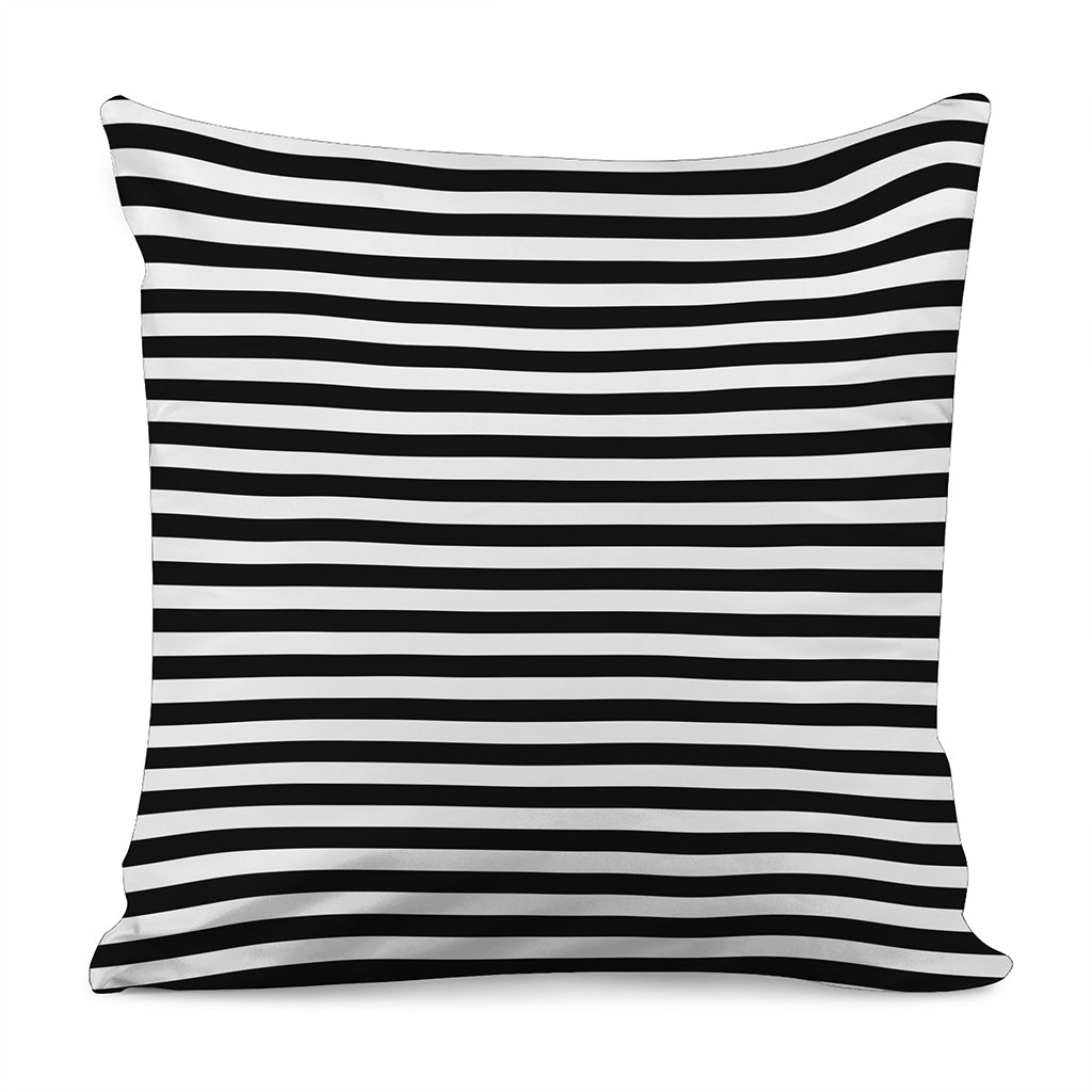 Black And White Striped Pattern Print Pillow Cover