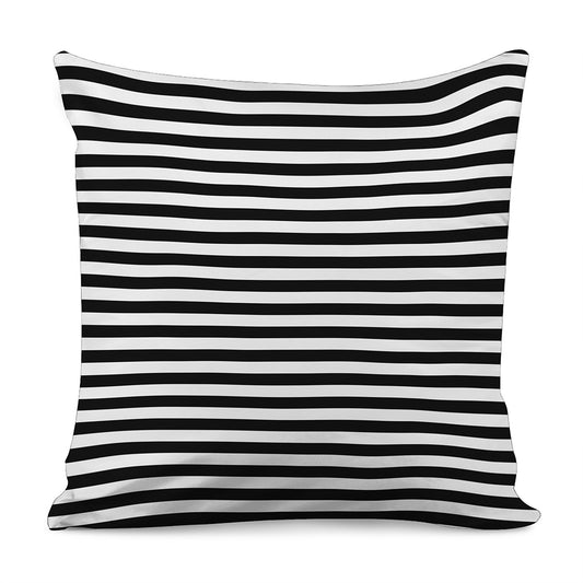 Black And White Striped Pattern Print Pillow Cover