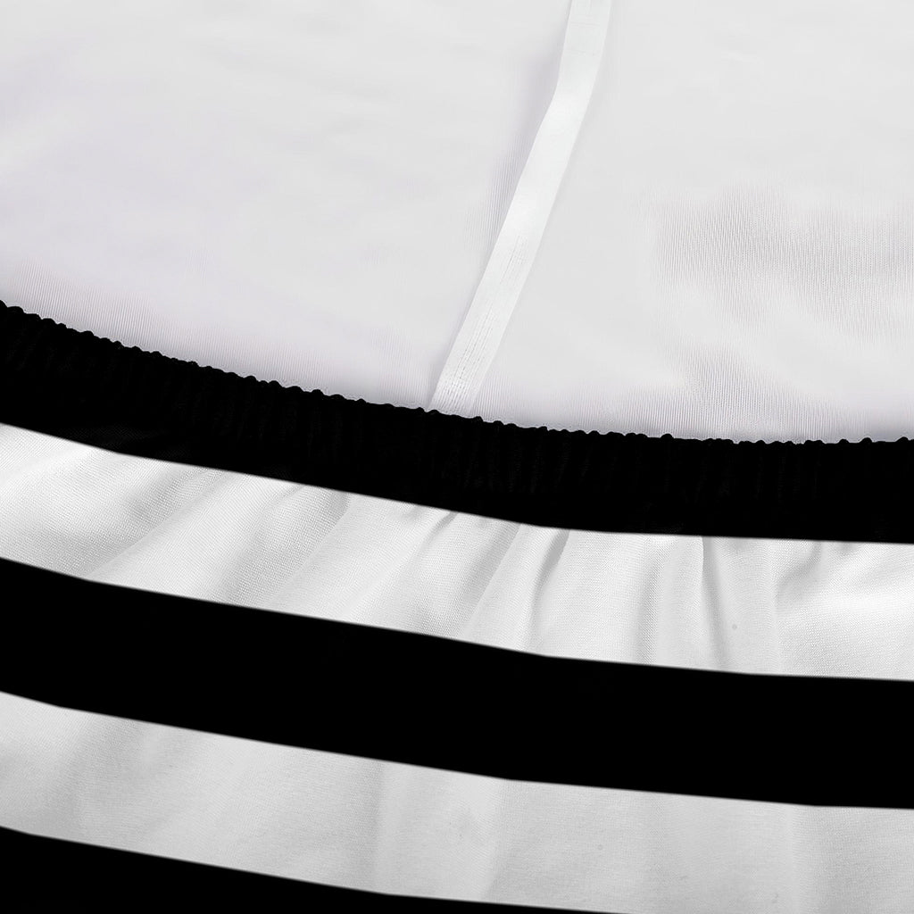 Black And White Striped Pattern Print Sofa Cover