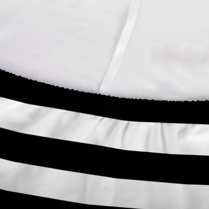 Black And White Striped Pattern Print Sofa Cover