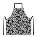 Black And White Sunflower Pattern Print Apron