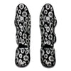 Black And White Sunflower Pattern Print Muay Thai Shin Guard