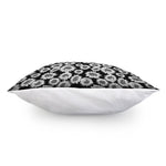 Black And White Sunflower Pattern Print Pillow Cover