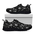 Black And White Supernatural Wicca Print Black Running Shoes
