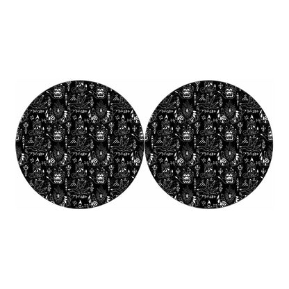Black And White Supernatural Wicca Print Car Coasters