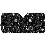 Black And White Supernatural Wicca Print Car Sun Shade