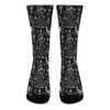 Black And White Supernatural Wicca Print Crew Socks