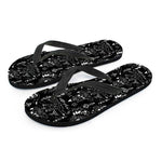 Black And White Supernatural Wicca Print Flip Flops