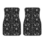Black And White Supernatural Wicca Print Front Car Floor Mats