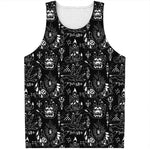 Black And White Supernatural Wicca Print Men's Tank Top