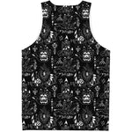 Black And White Supernatural Wicca Print Men's Tank Top