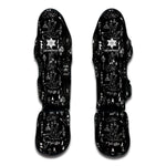 Black And White Supernatural Wicca Print Muay Thai Shin Guard